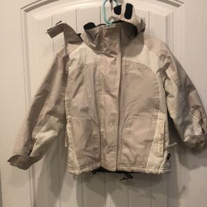 Trespass brand snow coat.  Waterproof, wind proof, taped seams, insulated.
